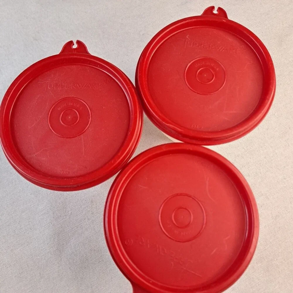 Tupperware Condiment Caddy Red/Clear Picnic Camping